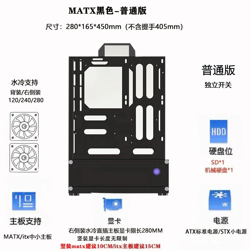 Open Chassis 240/360 Water-Coo - đánh giá và giá Atx Case