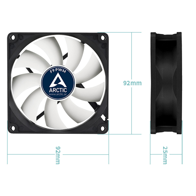 ARCTIC F9 PWM - 92 mm PWM Case - đánh giá và giá Case Fan Controller
