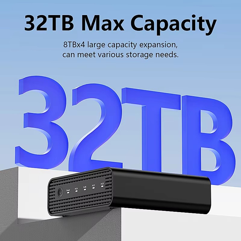 Aluminum M2 4-Bay USB4 Externa - đánh giá và giá Case Fans