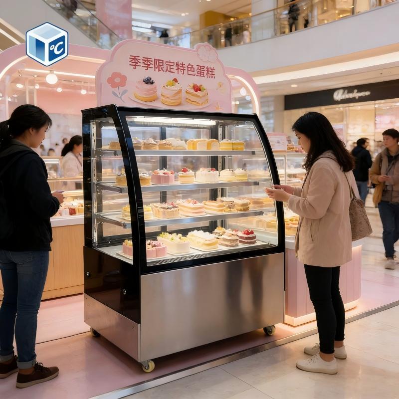 2 Tier Commercial Cake Display - đánh giá và giá Case Fans