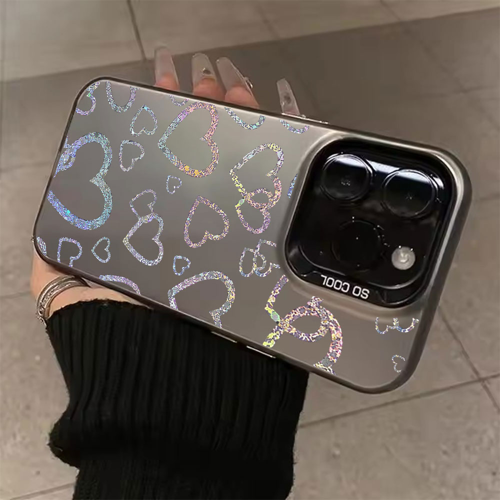 Colorful Heart Print Case For  - đánh giá và giá Matte Pc Case