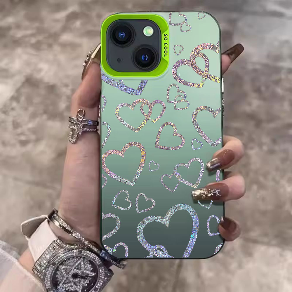 Colorful Heart Print Case For  - đánh giá và giá Matte Pc Case
