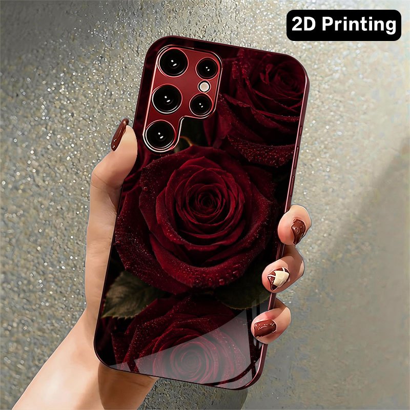 Glass phone case with dark red - đánh giá và giá Computer Case
