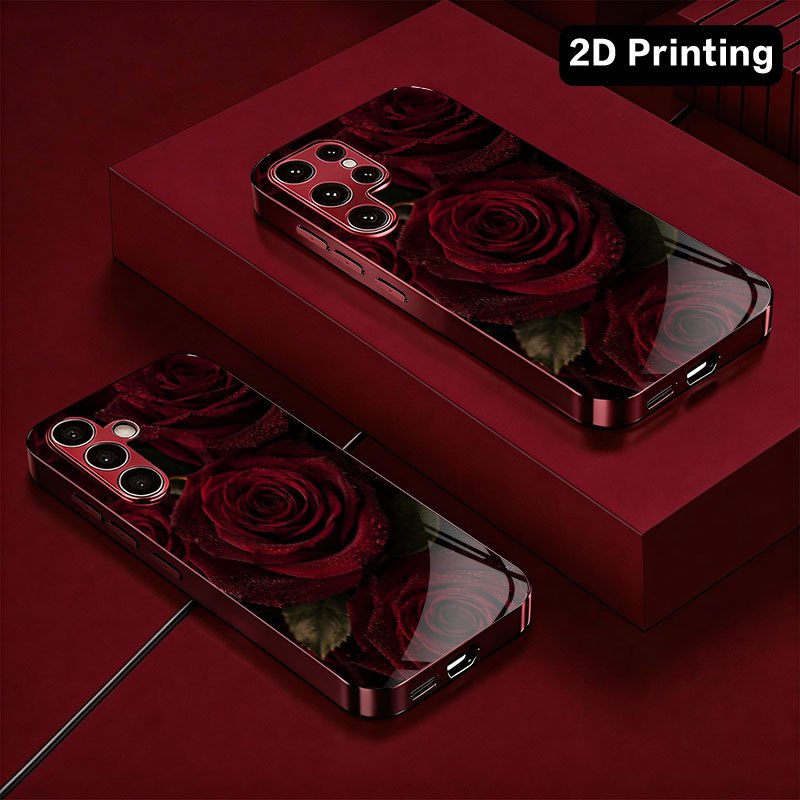 Glass phone case with dark red - đánh giá và giá Computer Case
