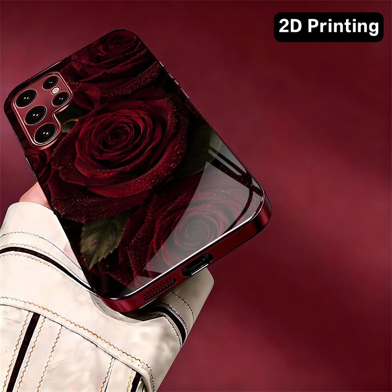 Glass phone case with dark red - đánh giá và giá Computer Case